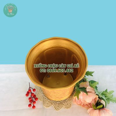 Địa chỉ bán chậu trồng bon sai mẫu tứ quý họa tiết nổi cao cấp